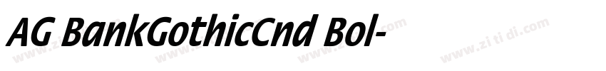 AG BankGothicCnd Bol字体转换